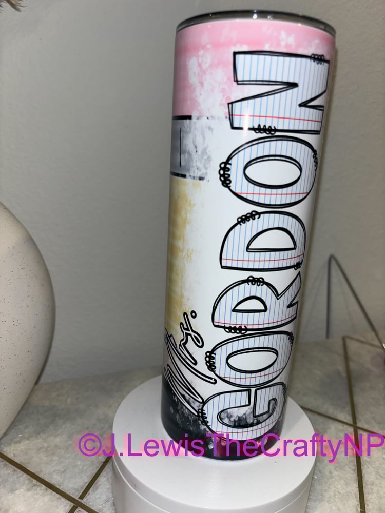 Image of Personalized Pencil 20 oz Teacher Tumbler 