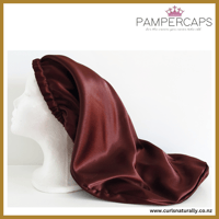 Image 3 of Pamper Caps™ NightCap Sleep Bonnet Chocolate/Black