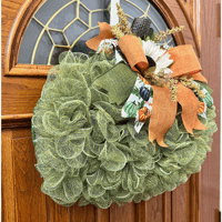Image 3 of Green Pumpkin Wreath