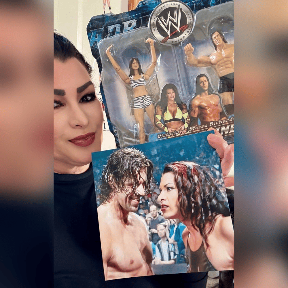 WWE Victoria & Steven Richards Adrenaline Series 8 Action Figure + Free Signed 8x10 + Free Kiss Card