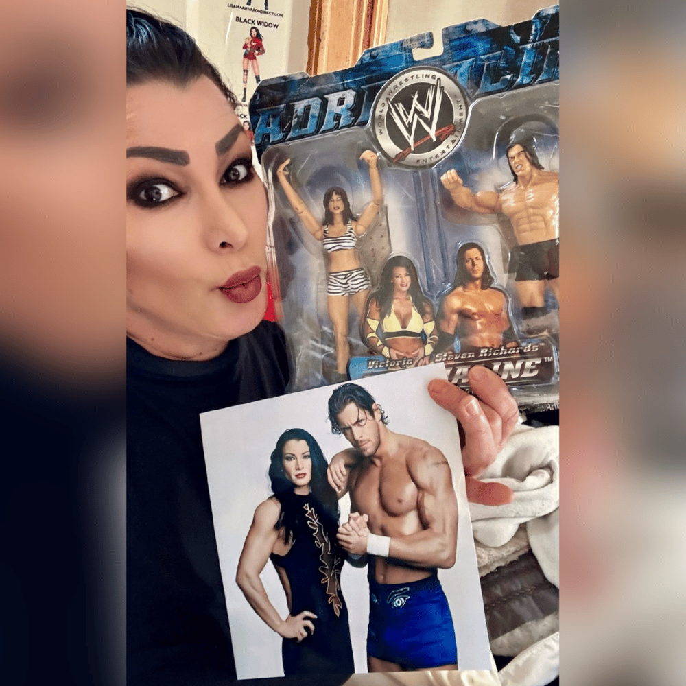 WWE Victoria & Steven Richards Adrenaline Series 8 Action Figure + Free Signed 8x10 + Free Kiss Card