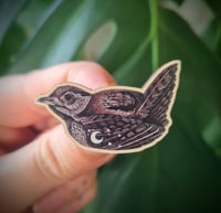 Image 1 of Wooden Wren pin