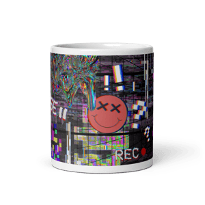 "Glitch" Ceramic Mug [White]