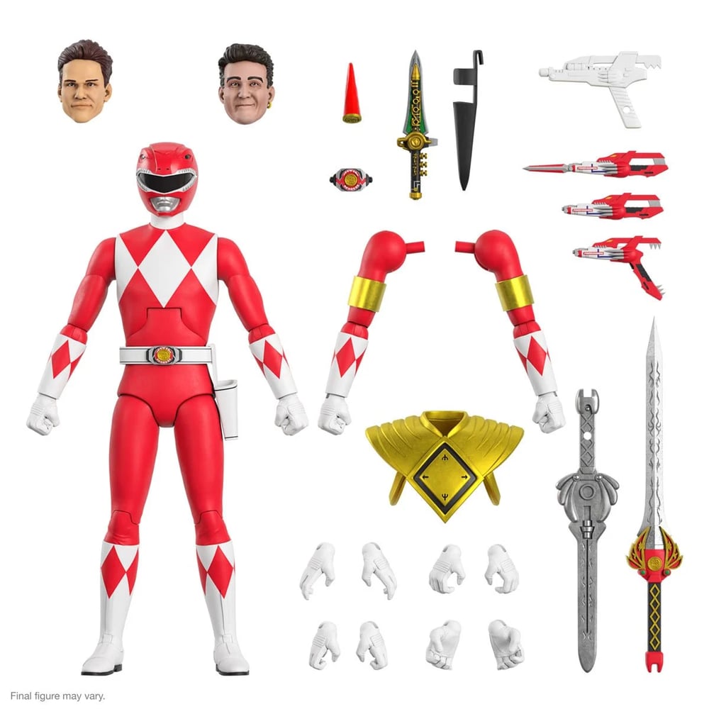 Super7 Mighty Morphin Power Rangers Ultimates Red Ranger Action Figure