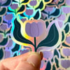 Sticker holographique - Tulipe