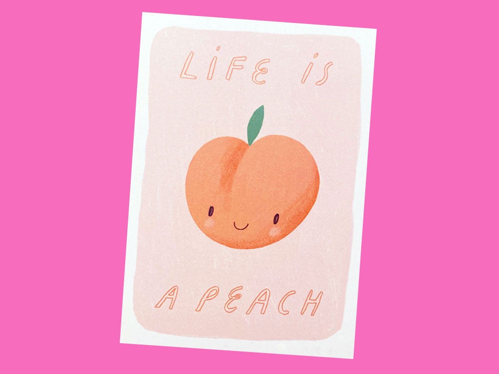 Image of POSTKARTE Life is a peach