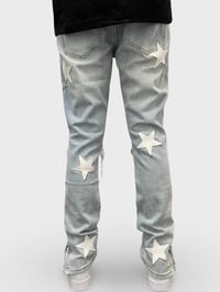 Image 4 of Snap Buttons x White Stars Jean