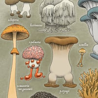 Image 2 of Walking Mushrooms Print (PREORDER)