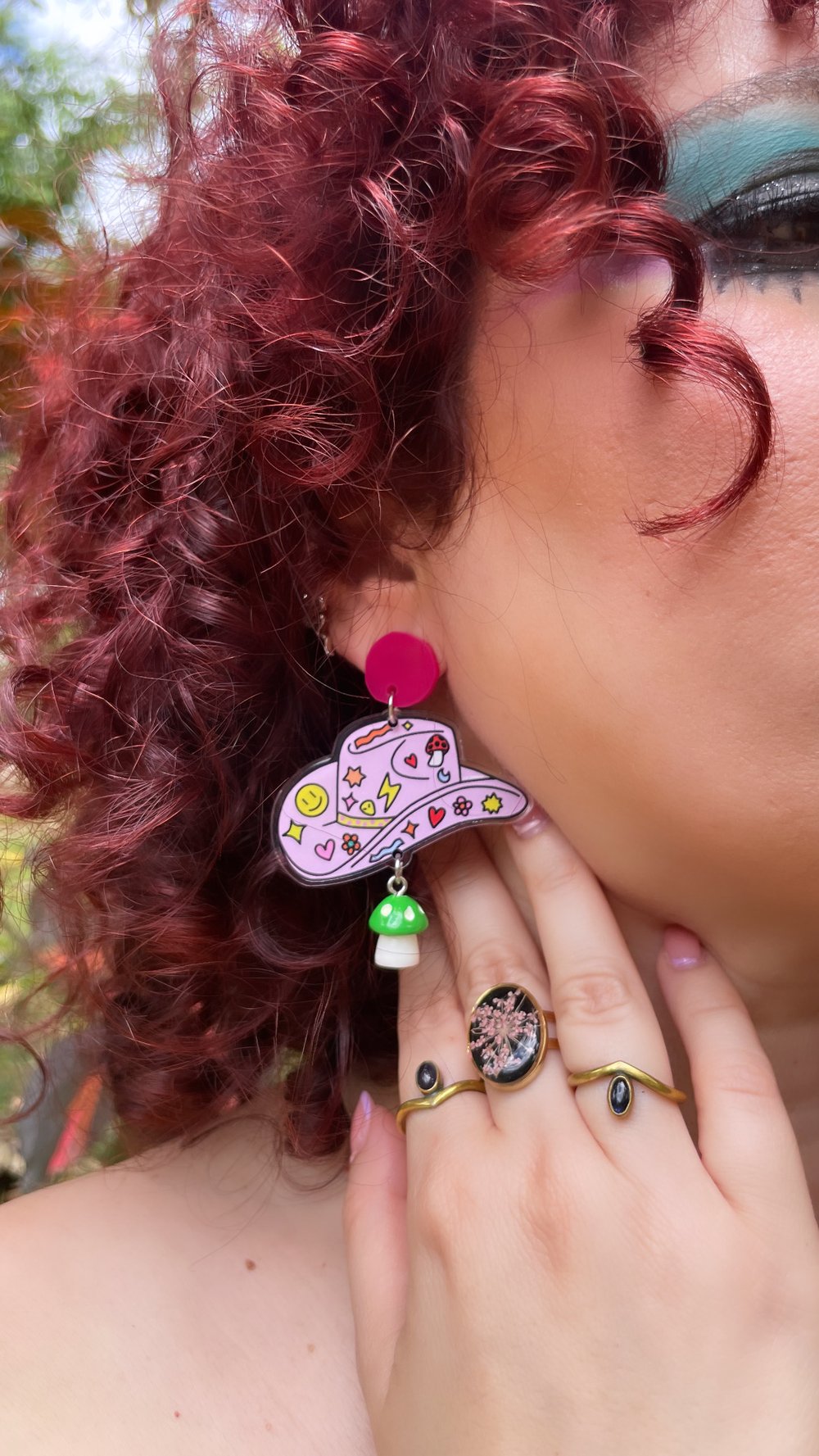Image of Cowgurl Hat earrings