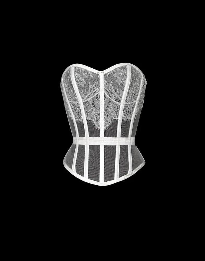 Image of ALTHEIA IVORY LACE CORSET