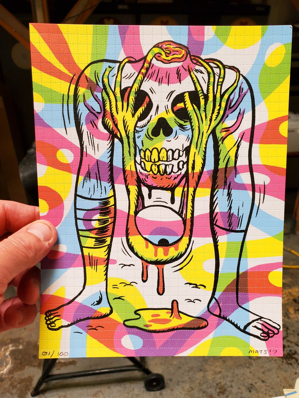 Psychefacegazm  blotter paper print by Mats!?