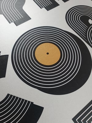 Image of Playing Records All Day Screenprint