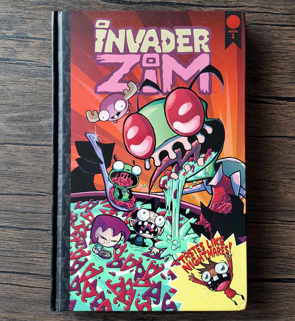 Invader ZIM Book 1: Deluxe Edition, by Jhonen Vasquez - SIGNED with a Sketch by Rikki Simons