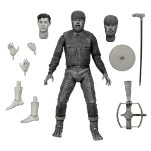 NECA Universal Monsters Ultimate Wolf Man 7" Action Figure (Black & White)