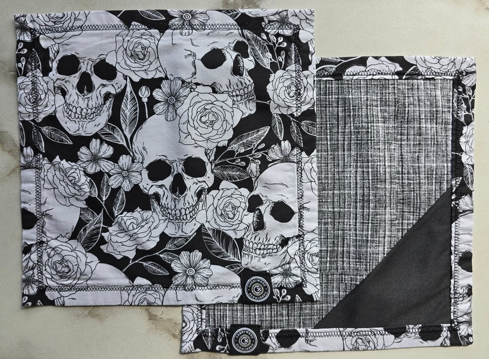 Monochromatic Floral Skulls