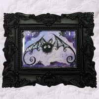 ‘Purple Soot Bat’ Original Painting ~ Framed