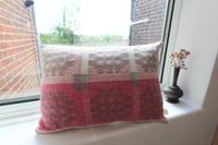 Image 2 of WELSH ROSE WOVEN WOOL CUSHION- RECTANGLE