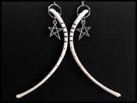 Image 3 of Fox rip bone earrings