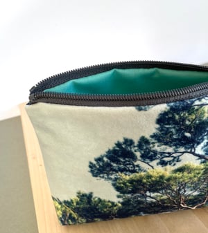 Image of Scots pine, wash bag, make-up, travel zipper pouch