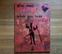 Image 1 of Happy V-Day! Love Lucifer. - (canvas)