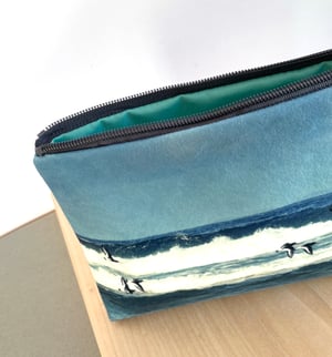 Image of Oystercatchers, wash bag, make-up, toiletries zipper pouch
