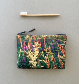 Image of Meadowsweet, wash bag, make-up, travel zipper pouch