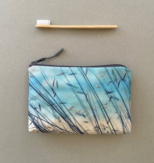 Image of Stipa grasses, wash bag, make-up, travel zipper pouch