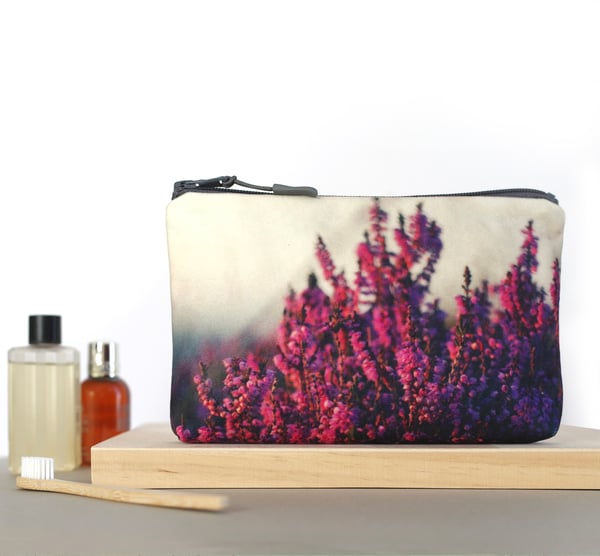 Image of Heather, wash bag, make-up, toiletries zipper pouch