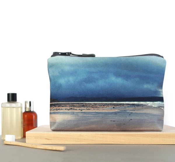 Image of Seascape, wash bag, make-up, toiletries zipper pouch