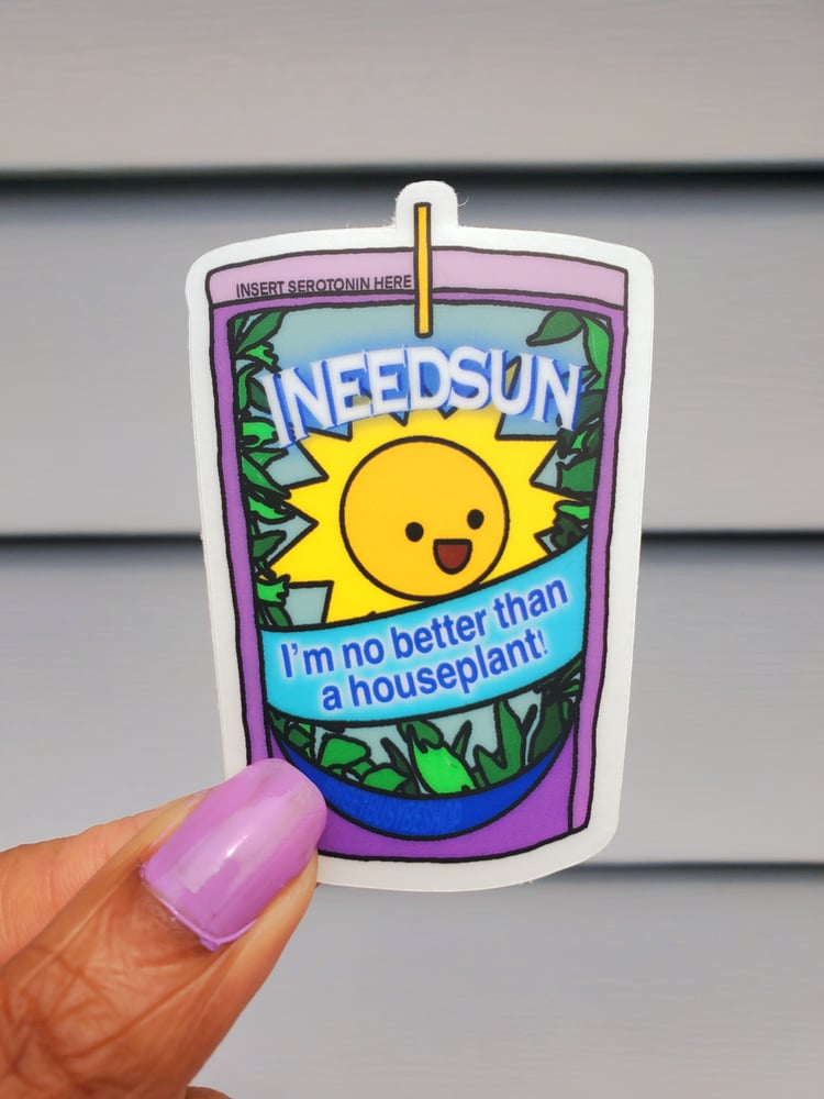 Image of INEEDSUN Sticker (Clear)