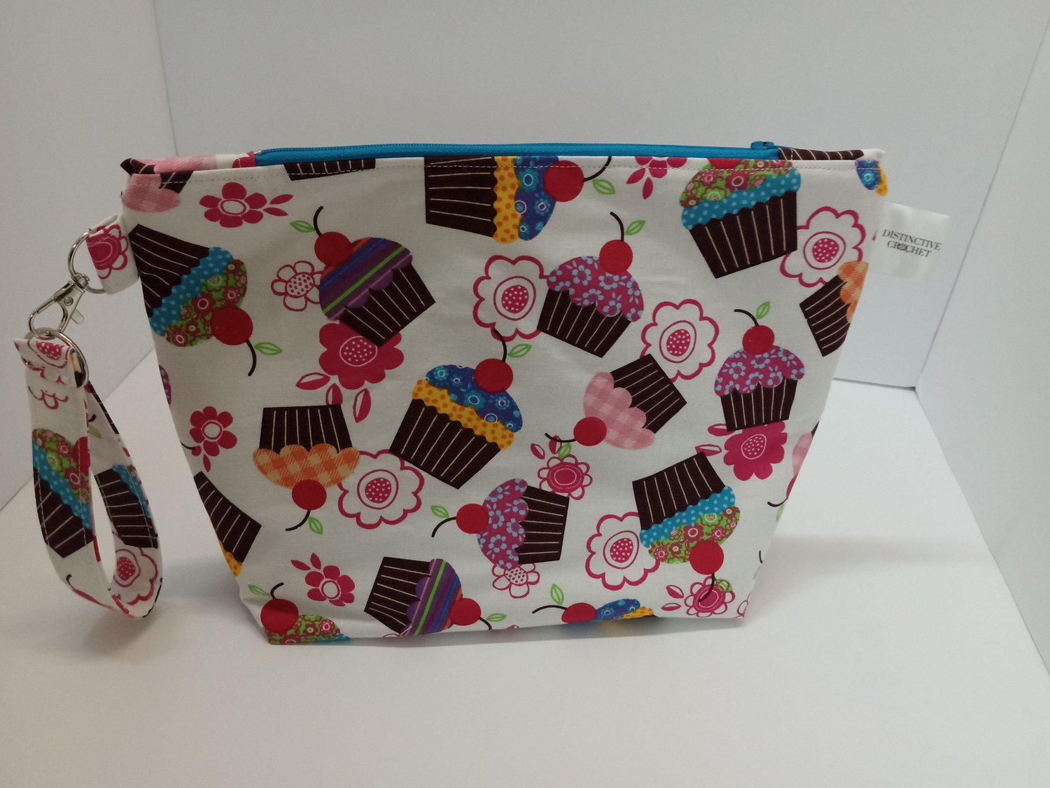 Image of Cupcake  Small Project Bag with front zipper pocket