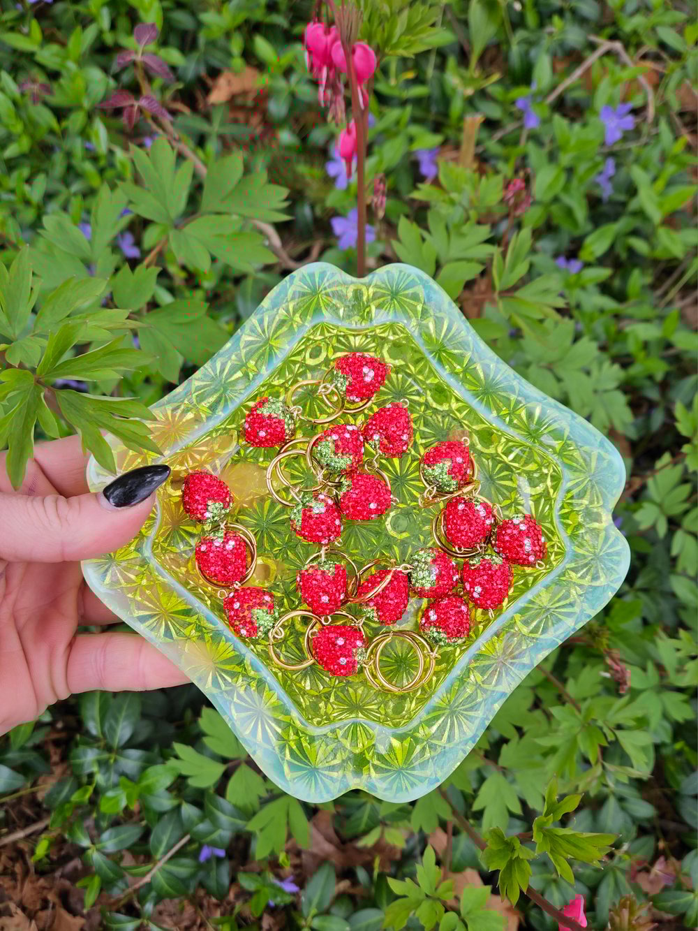 Image of Sparkly Strawberry Earrings