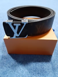 Image 2 of LV Belt Brown With Silver Buckle