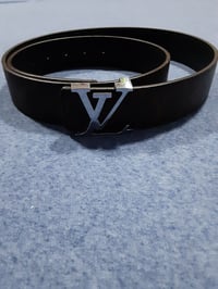 Image 5 of LV Belt Brown With Silver Buckle