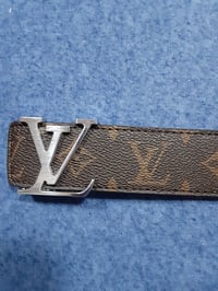 Image 8 of LV Belt Brown With Silver Buckle