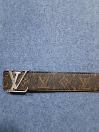 Image 7 of LV Belt Brown With Silver Buckle