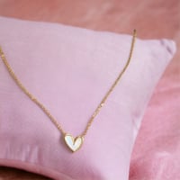 Image 2 of White Heart Necklace 