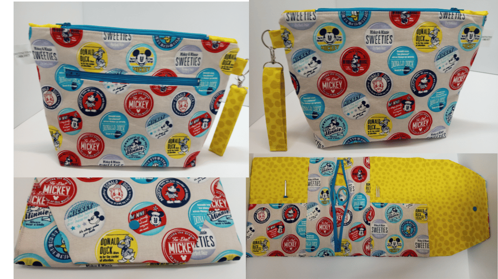 Image of  Set: Small Project Bag with front zipper pocket & Needle case 