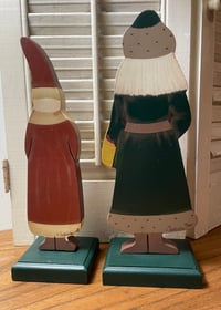 Image 2 of Vintage Wooden Folk Art Santas