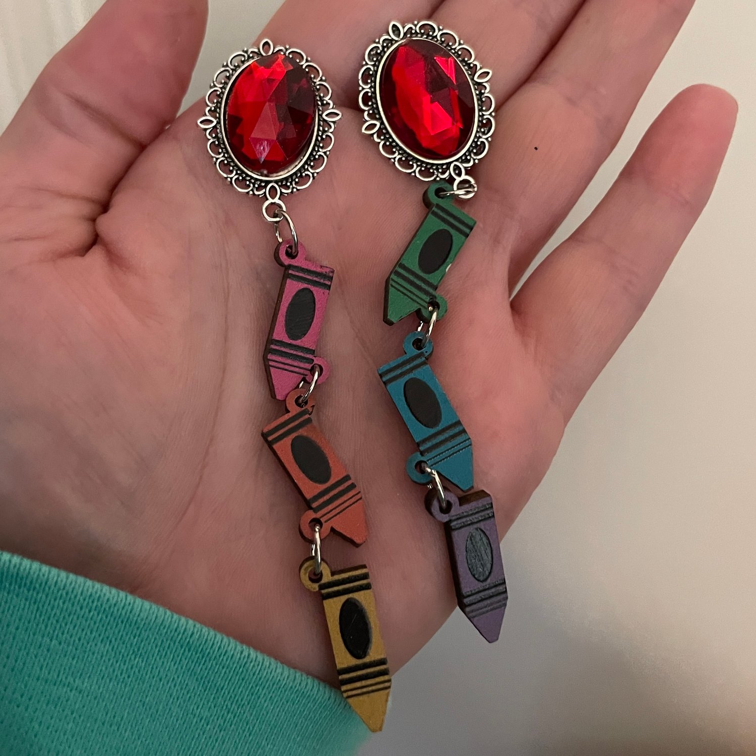 Image of Red Gem Crayon Dangles (sizes 0g-5/8)