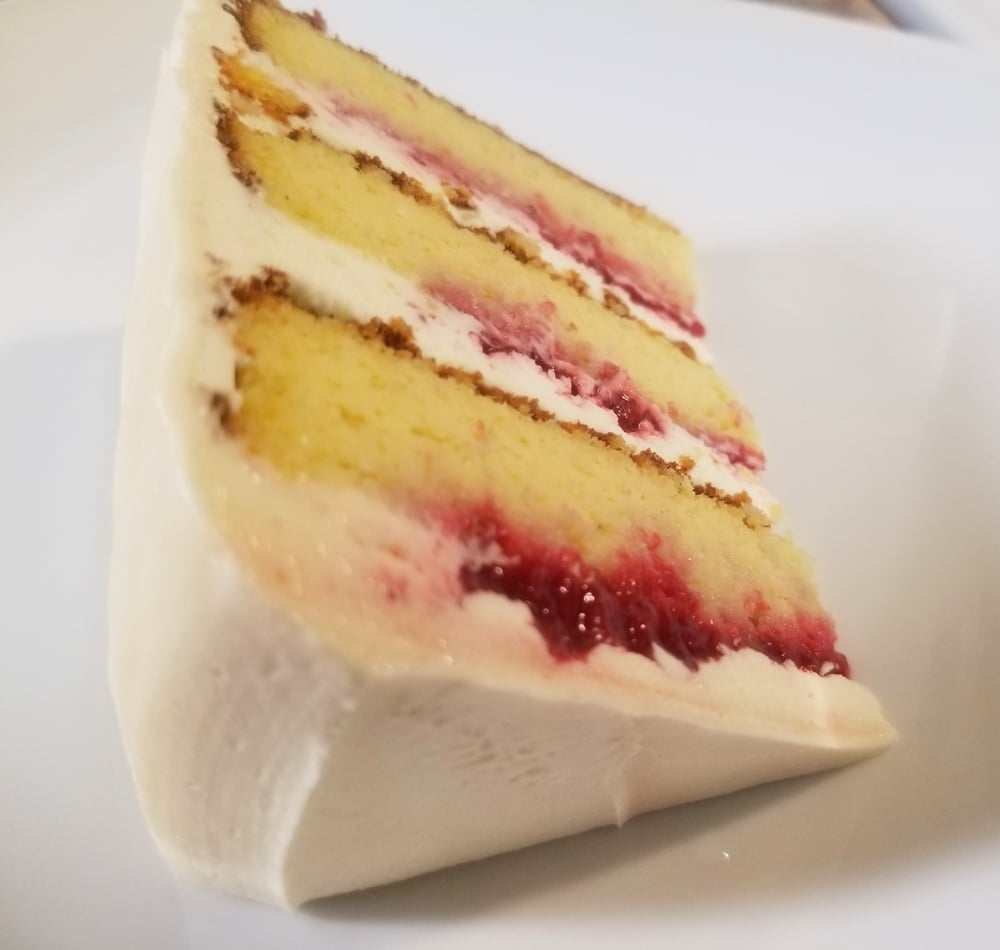 Image of Keto Raspberry Mascarpone Cream Layer Cake