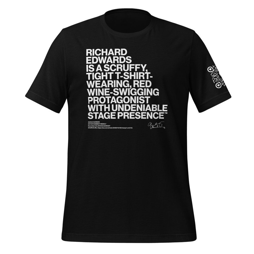 RICHARD EDWARDS WEARS TIGHT TEE AND SWIGS RED WINE™ | Unisex