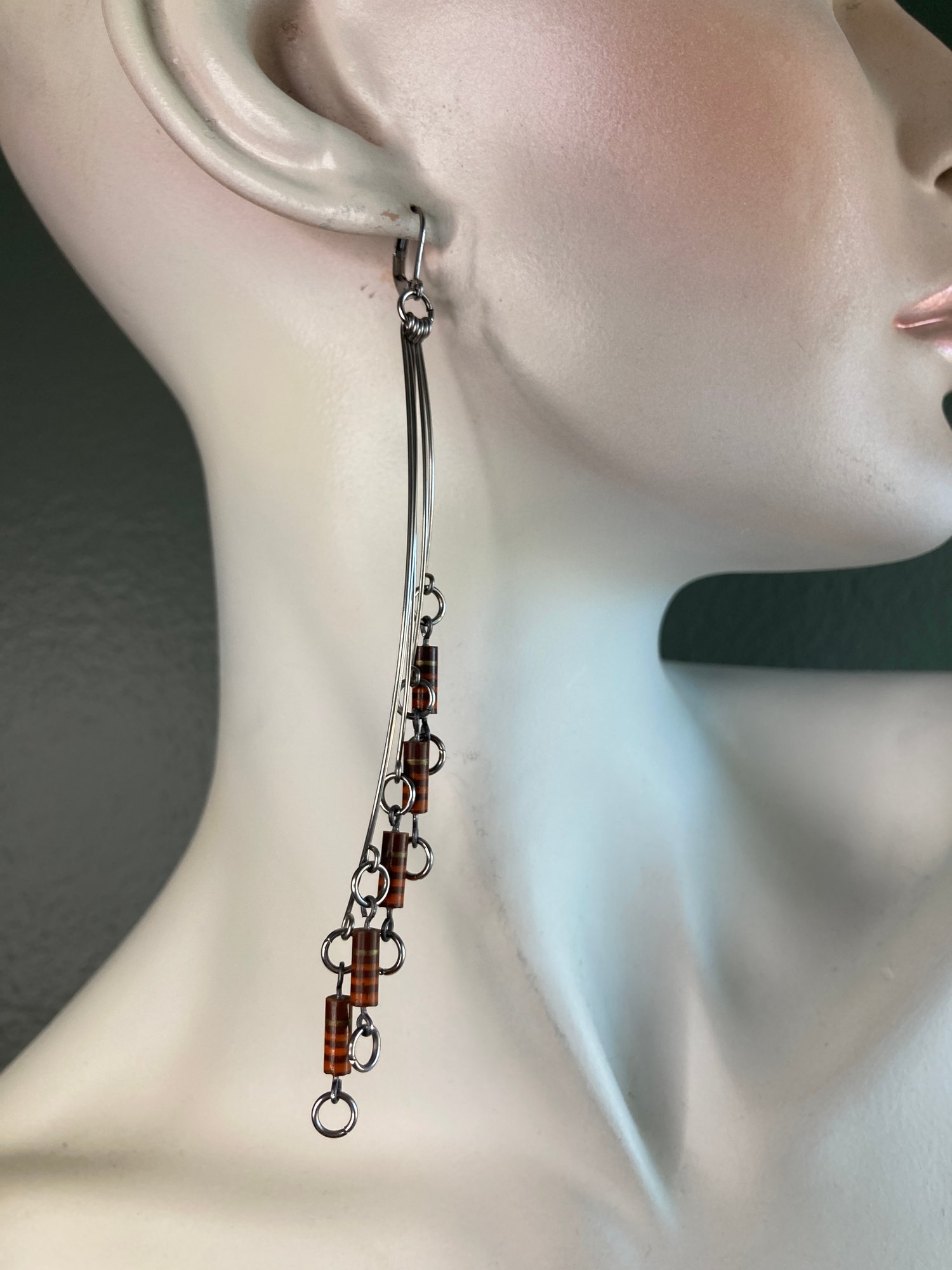 Image of P5 Earrings - Brown & Orange