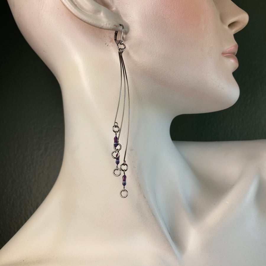 Image of P3 Earrings - Purple