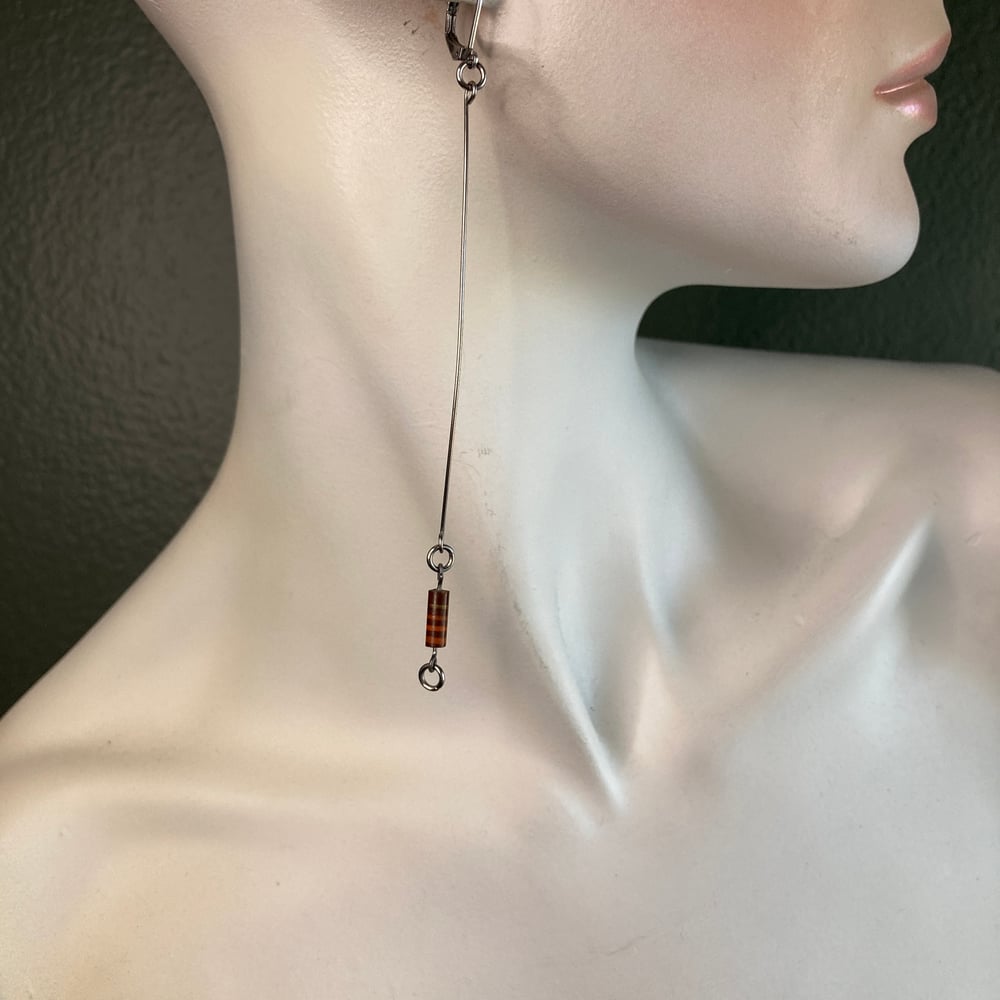 Image of  P1 Earrings - Brown & Orange