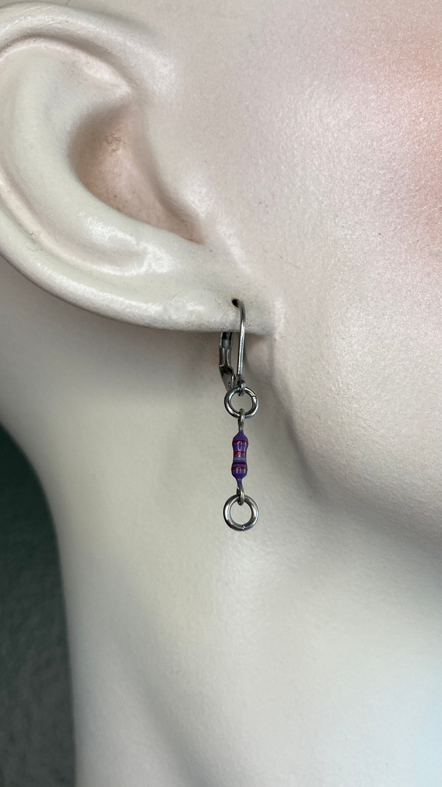 Image of Resist 1 Earrings - Purple