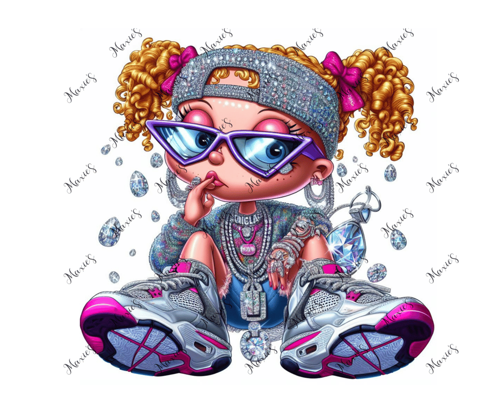 Image of Hip-hop Girl Sublimation Decal Print 