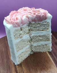 Image 2 of Floating Rose Vanilla Cake