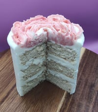 Image 4 of Floating Rose Vanilla Cake