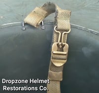 Image 12 of WWII M1 Helmet 34th Infantry Division Schlueter Fixed bale & replica rayon Hawley Liner. NCO.